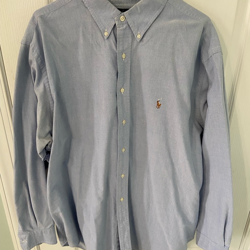 Ralph Lauren Classic Blue Button-Down Shirt
